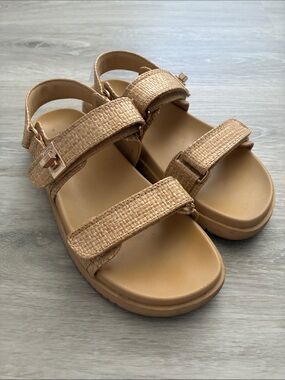 A New Day Target Raffia Sandals Slides Boho Size 7.5